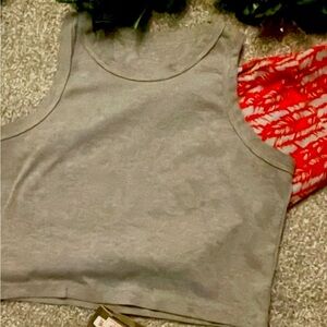 Gray crop top